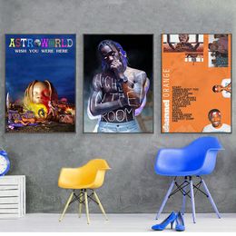 Carteles y estampados de álbumes de música Rapper Tyler Vintage Wall Art Pintura de lona para sala de estar Decoración nórdica del hogar