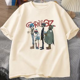 Muziekband Gorillaz Punk Rock T -shirt Men Vrouwen zomer 90s oneck katoenen korte mouw t -shirts kleding vintage y2k kleding tee 240409