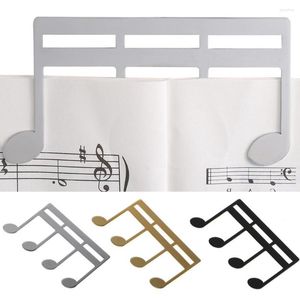 Clip de livre de musique Note en forme de signet en métal multicolore poli Piano Score Page Holder Instruments Accessoires