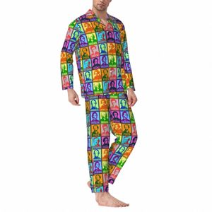 Music Composers Sleepwear Automne Modern Pop Art Pyjama Loose surdimension