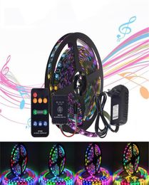 Control de música Dream Color LED Strip Set WS2811 Tira de luz LED 5050 RGB DC12V con control remoto de música 12V 3A Fuente de alimentación 2255542