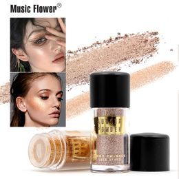 Musique Fleur Aurora Glitter Poudre Libre Maquillage Éclaircir Pigment Métallique Shimmer Highlight Ombre À Paupières Cosmétique Livraison Gratuite