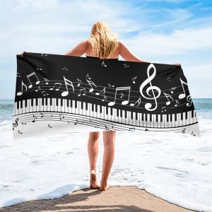 Muzieknotities Piano Printing strandhanddoek Vrouwen