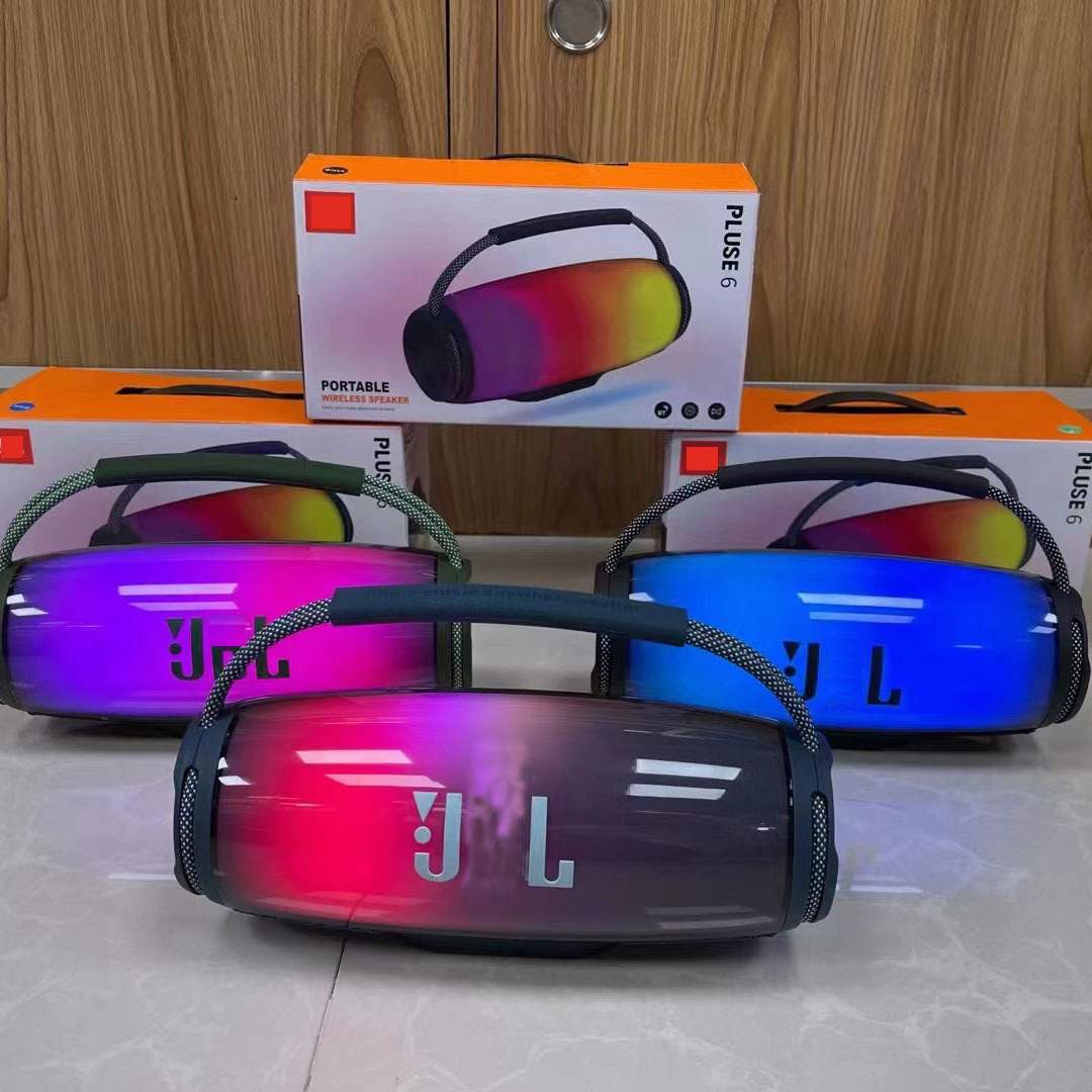 Music Pluse6 Pulse Bluetooth-Lautsprecher, Farblicht, LED-Farblicht, tragbarer Outdoor-Subwoofer