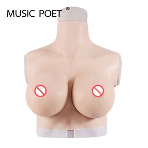 Muziekdichter Topkwaliteit G Cup Realistische Siliconen Borstvormen Artificial Boobs Enhancer Crossdresser Vagina voor Man Shemale TrandsGender Tit