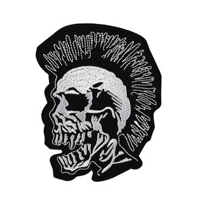 Muziek Punk Schedel Naaien Begrippen Muziek Rock Borduren Patches Voor Kleding Shirts Jas Ijzer Op Patch