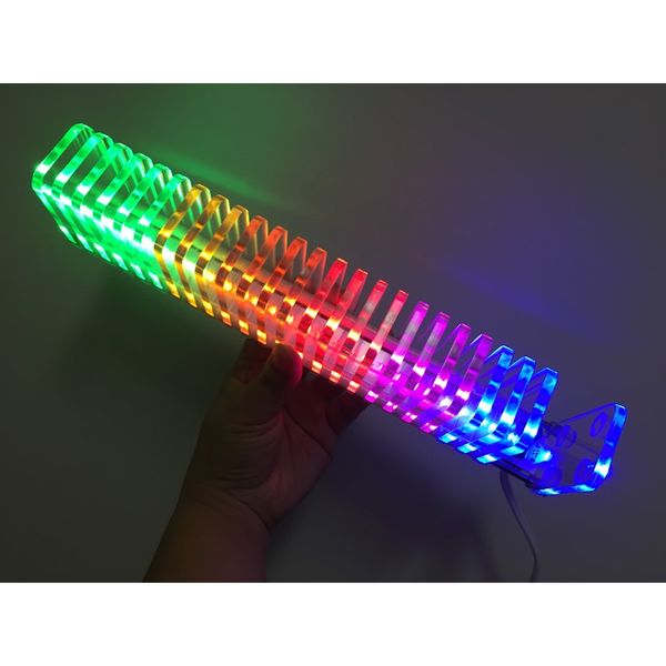 Música espectro sueño cristal sonido columna luz cubo LED nivel producción electrónica DIY suite VU torre control de voz envío gratuito