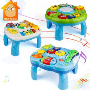 Table musicale jouets pour bébé Machine d'apprentissage jouet éducatif Table d'apprentissage musicale jouet Instrument de musique pour enfant en bas âge 6 mois 240113