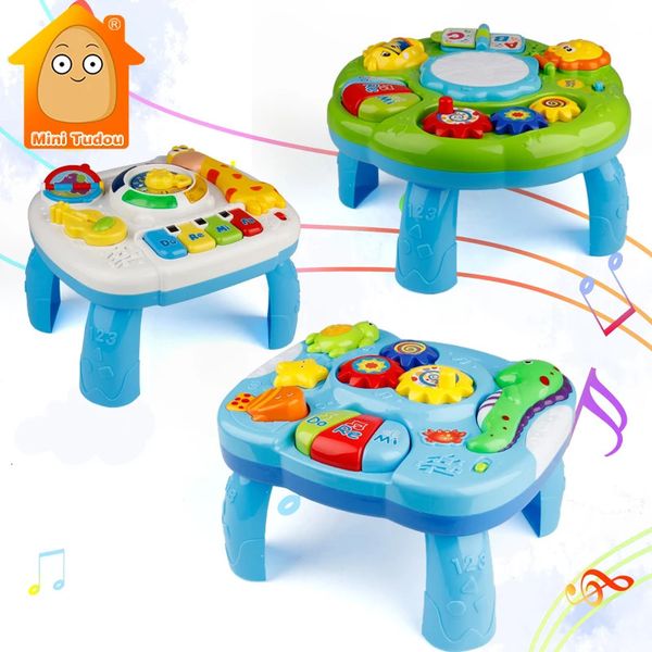 Mesa musical, juguetes para bebés, máquina de aprendizaje, juguete educativo, mesa de aprendizaje musical, juguete, instrumento musical para niños pequeños de 6 meses 240226
