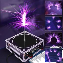 Muziek Tesla Coil Aanraakbare Kunstmatige Bliksembooggenerator Desktop Speelgoed Draadloze transmissie Wetenschapsonderwijs Experimenteel 240327