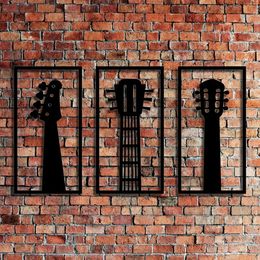 Outil musical sculpture murale décoration style musical décoration mural décoration musicale logo 3pc metal wall art sculpture décoration 240428