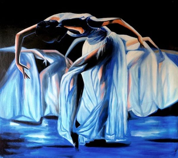 Musical, Danse, Ballet, Coloré, Lumineux, Peint à la main / Impression HD Peinture à l'huile d'art abstrait sur toile Déco maison. Options de taille / cadre multiples A273