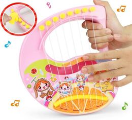 instrument de musique enfants toys simulation ukulele clavier de harpe portable piano illumination 35 ans