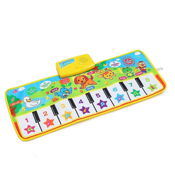 Musical Kid Piano Baby Crawl Mat Animal Educational Música Soft Kick Toy 5 Modos