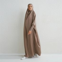 Abaya musulman Hooded Smocking Sleeve Prayer Dress Femme Jilbab Islamic Vêtements Dubaï Saudi Black Robe Turkish Modest 240410