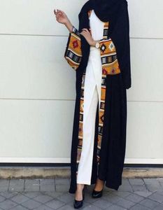 Moslim Abaya Print Jurk Vest Lange Gewaad Toga Kimono Jubah Ramadan Midden-Oosten Thobe Eredienst Islamitische Gebed Kleding6469714