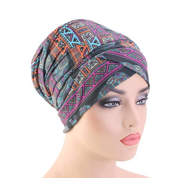 Coton musulman femmes Hijab foulard Turban tête enveloppes chapeau dames cheveux accessoires nigérian turban casquette Extra longue