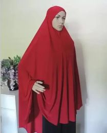 Hijab musulman grand 120 * 110cm Islamic Turban Arab Instant Oversize Couleur solide longue Headscarf Headraps for Women 240416