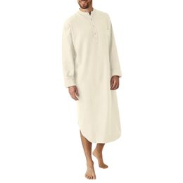 Moslim Mannen Jubba Thobe Islamitische Kleding Ramadan Heren Abaya jurk Lange Gewaad Saudi Wear Musulman Caftan Jubah Dubai Arabische Dressing 240329