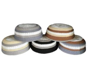 Chapeau de prière musulman bonnets crâne casquette de haute qualité tricot islamique Kufi Topi turc fait Namaz égyptien hommes coiffe de tête 08522059653