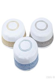 Sombreros de oración musulmana India Kufi turbante para hombre gorra musulmana islámica árabe S Topi Islam Namaz oración Hijab gorras Veludo satén Bonnet1025970