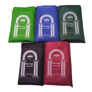 Moslimgebed draagbare tapijten gevlochten mat buiten gedragen Portable Pocket Pocket Rug rechthoekig waterdichte tapijt