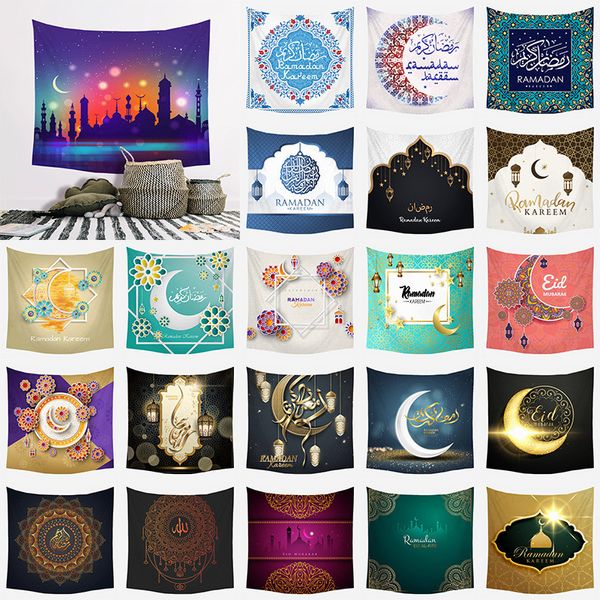 Musulman Ramadan Tapisserie Eid Mubarak Nappe Mubarak Ramadan Couverture Serviette De Plage TV Fond Suspendu Tapisserie 40 Styles