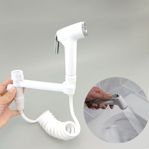 Moslim toilettankhouder bidet spray douchekop badkamer kraanbadbad buikspuit douchekop zelfreiniger waterklep set s1