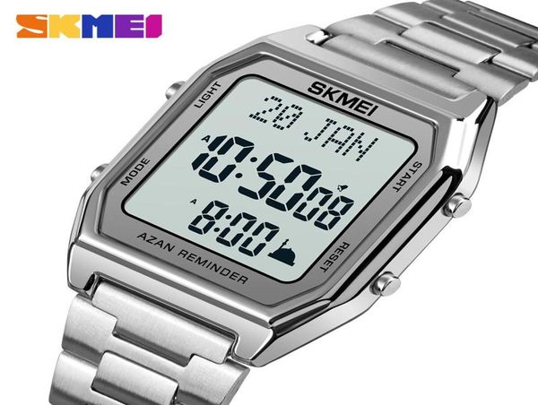 Muslim Recherche pour la prière avec Azan Qib Compass et Hijri Fajr Time Wristwatch Ismic Kids Ramadan Gift Montre Homme Skmei 2021 Wristwatche4566196