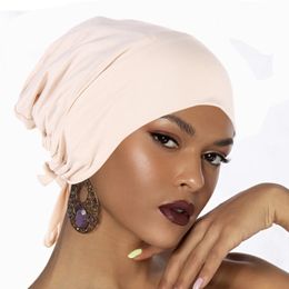 Fashion de hijab modal blanc musulman Undercap Abaya Hijabs pour femme Abayas Jersey Head Scarf Dress Women Turbans Turban Cap 2024240403