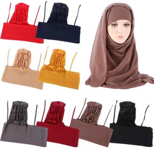 Bonnet des femmes musulmanes + Scarpe de tête de châle en soie