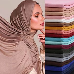 Moslim dames trui hijab sjaals vaste kleur hoofd wrap mode hoofddoek tulband islam sluier flexibele premium modal 240410