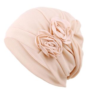 Moslim Vrouwen Tulband Hoed Pre-Gebonden Kanker Chemo Mutsen Hoofddeksels Hoofd Wrap Plated Haar Accessoires226S