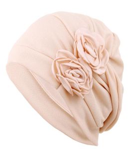 Femmes musulmanes Turban chapeau pré-attaché Cancer chimio bonnets chapeaux tête enveloppement plaqué cheveux Accessories4574362