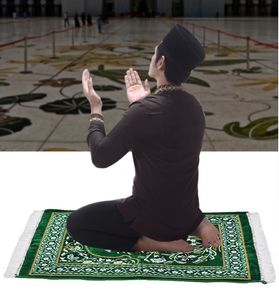 Moslimverdienste Deken Draagbare Gevlochten Designs Bid Tapijten Reizen Pocket Rug Orison Kowtow Dacron Dekens Islamitische Arabesca Prayer Mat WMQ868