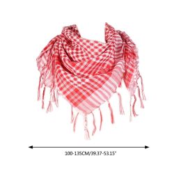Moslims Arabische sjaal Sjemagh Hoofd sjaal Ethnische Arabische Dubaisaudi Neckwrap Breathable Desert Headwrap Keffiyeh Hijab Scarf
