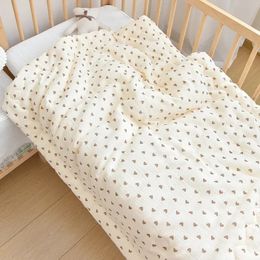 Mousseline Babybeddengoed Wieg Sprei Beddengoed Kinderbedje Peuter Jongens Set Mousseline Gooi Deken 120x150cm 240106