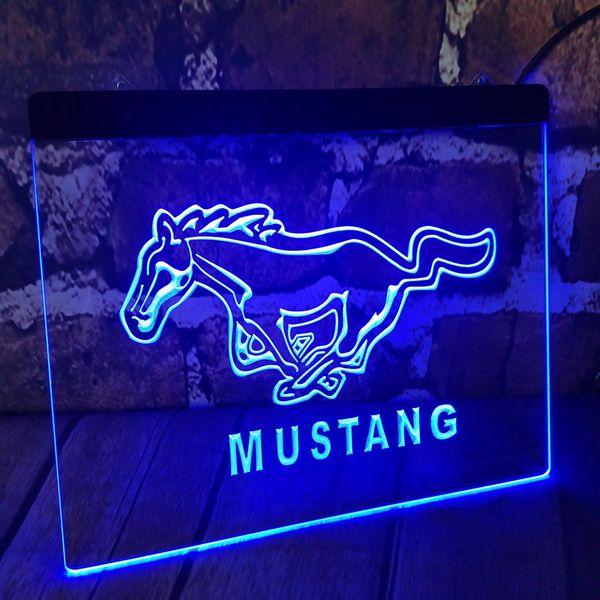 Mustang Neon Sign LED Wall Light Wall Decor Light Up Neon Sign Chambre Bar Fête De Noël Wedding202S