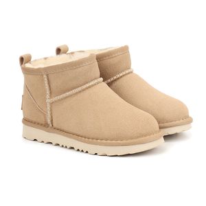 Graines de moutarde enfants bottes designer enfant en bas âge Tasman pantoufle ultra mini botte australienne en cuir véritable fourrure diapositives plates mules bébé chaussures d'hiver