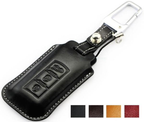 Étui à clés de voiture en cuir véritable multicolore pour MITSUBISHI ASX OUTLANDER EX LANCER PAGERO accessoires automobiles porte-clés porte-clés keyring9470219