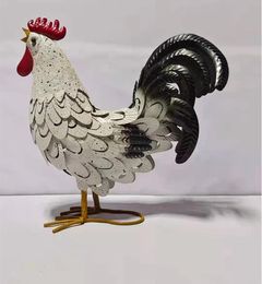 Muyuan Roosters Model en Crafts Metal Iron Cock Dawn Ornament Home Creative Decoration Shop Rooster Wealth Gift2972317