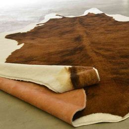 Muzzi Cow Leopard Carpet Imitation Animal Skins Natural Shape Tapijten Big Size Woonkamer Decoratie Antislip Matten 1500x2000mm 210626