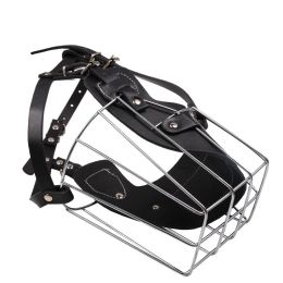 Muselières en métal et fer pour chien, museau réglable en cuir noir et marron pour chiens, grand chien, bouledogue, Antibite, fournitures pour animaux de compagnie, chiens