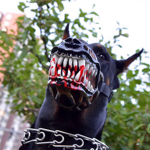 Bozales Bozales de seguridad para perros aterradores para disfraz de perro de Halloween Máscara de perro zombie Bozal impermeable Bozal de cachorro espeluznante de Pitbull Bozal de perro espeluznante