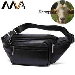 MVA Heren Heuptas Riem Taille Packs Schapen Echt Lederen Heuptas Voor Mannen Vrouwen Heuptasje Riem Bum hip Heren Riem Ba269g