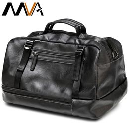 MVA hommes voyage sac à main grande capacité polochon bagage à main multifonction week-end sac court voyage en cuir PU Sport Malas De Viagem 240104