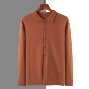 MVLYFLRT 2023 automne hiver nouveaux vêtements pour hommes Cardigan 100% vison cachemire tricoté pull pull Polo chemise jean
