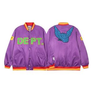 MVP Satin Baseball Coats Designer Mens Pilot Jacket Galleries Dept Trendy Uniform Galleryes Womens Brodé Print Denim Loose Fashion Label Printemps Automne