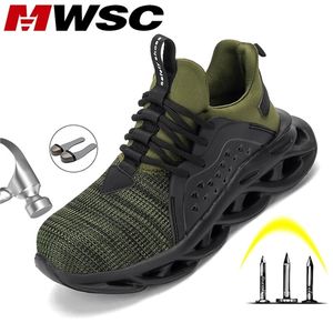 MWSC pour hommes en acier Toe Cap Chaussures de travail Anti-smashing Construction Bottes de travail Indestructible Sécurité Sneakers Y200915