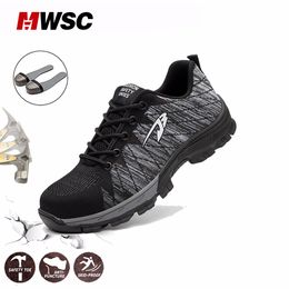 MWSC Chaussures de sécurité pour Hommes Bottes Chaussures de Travail Respirantes pour Hommes Embout en Acier de Protection Bottes de Travail Chaussures de Construction Indestructibles